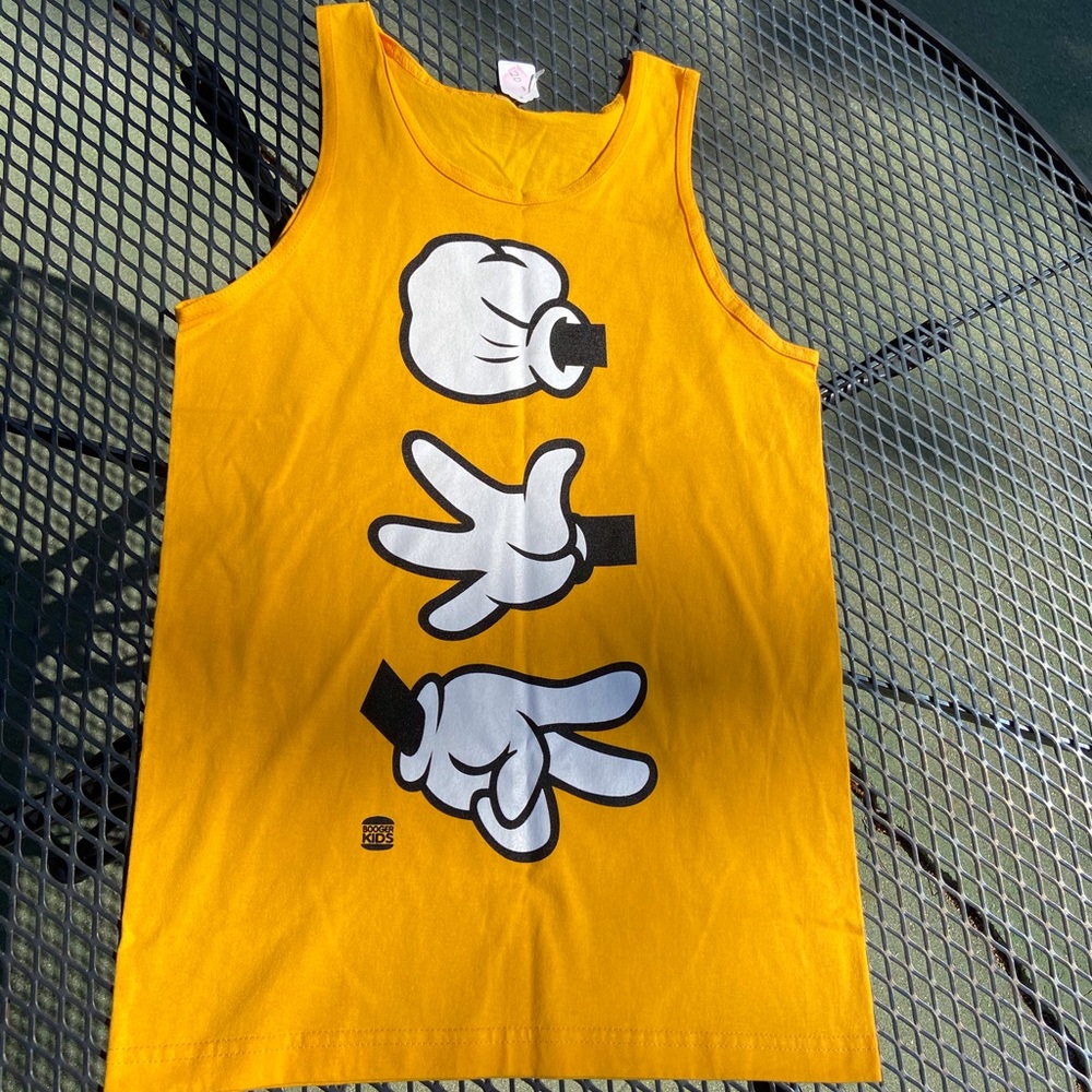 Yellow Rock Paper scissor Tank